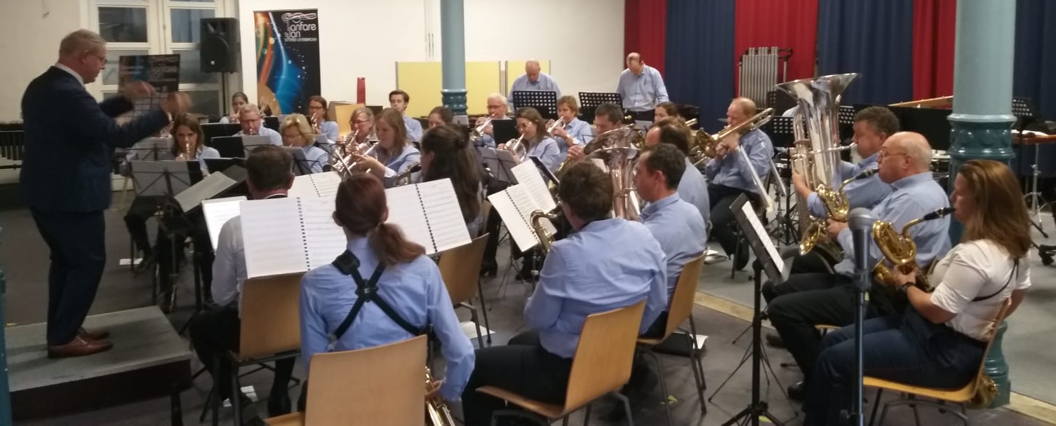 Fanfare op concert in Sittard.